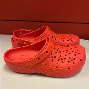 Crocs classic floral cut out  Clogs